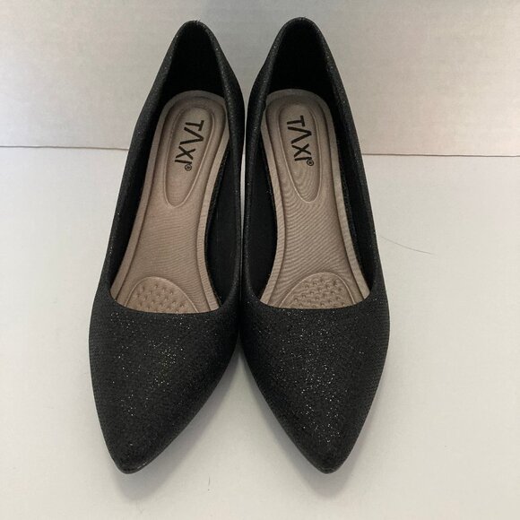 Nora Black Glitter by Taxi Shoes - Picture 1 of 8